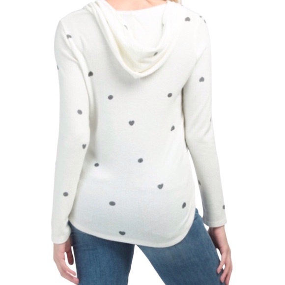 Bobeau Brushed Heart Hoodie (NWT) (Size: XS) - Picture 2 of 7